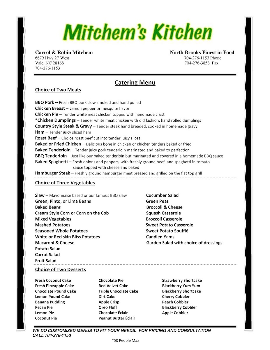 Mitchem's Kitchen Menu - Image 6